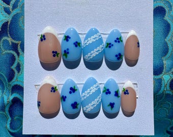 Blueberry Milk Press-On Nails