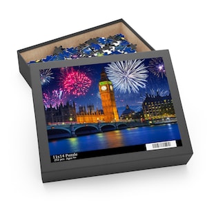 New Year&#39;s Big Ben Fireworks Jigsaw Puzzle  120, 252, 500 Pieces