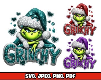 Grinsen Strass Valentinstag PNG Pack | Glitzernder Diamant Herz Hut (Digital Download)