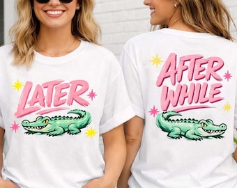 Later Gator Crocodile PNG, After während Catch Phrase Design (Digitaler Download)