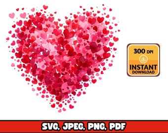 Valentinstag Herz PNG | XOXO Pinselstrich Herz Design | Kokette Valentine ästhetik | Trendy V-Day Sublimation | 300 DPI Digital Download