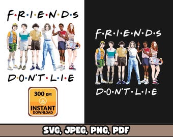Freunde lügen nicht PNG, 80er Jahre Sci-Fi Cartoon, Kult TV Fan Art (Digitaler Download)