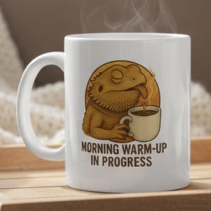 Lustige Bartagame-Tasse: Morgenkaffee-Geschenk