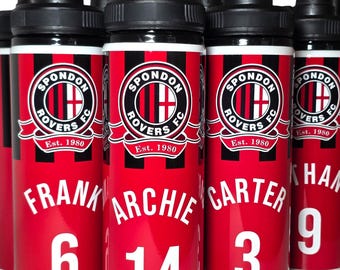 Personalised Football Water Bottle Grassroots Supplies 850ml Sports Custom