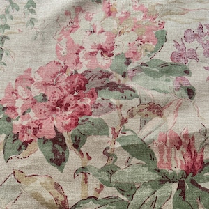 Floral Upholstery Fabric: P Kaufmann Himalaya Rhododendron Print