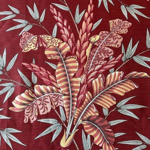 Vintage Brunschwig & Fils Barbados Fabric: Tobacco Leaf Linen-Cotton Blend