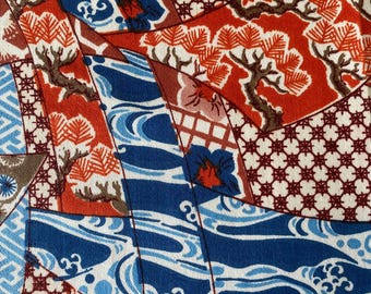 Retales de tela Cohama de la década de 1960: Restos textiles modernos de mediados de siglo