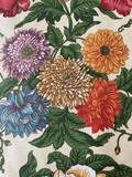 Vintage 1986 Stroheim & Romann Chintz Fabric: Chrysanthemum Floral, 55" Wide