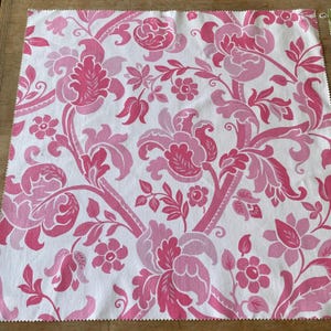 P. Kaufmann Dorado Fabric Sample: Cotton Floral Print, Coastal Decor (26&quot; x 26&quot;)