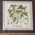 Vintage Waverly Chintz Fabric Panel: Wild Berries Botanical Print