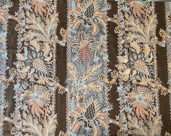 Tela india "Geisha" vintage de los años 80: Cohama marrón y gris