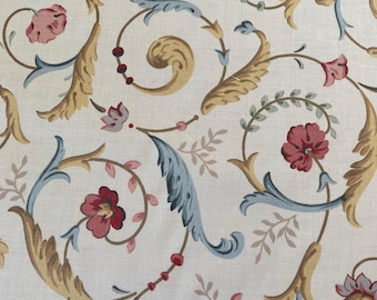 Vintage P. Kaufmann Lyons Fabric: Grandmillennial Chintz, 1980s Home Decor