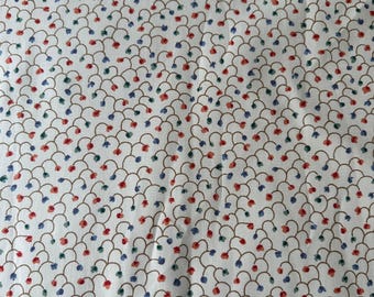 Vintage Mario Buatta Chintz Fabric: Tiny Floral Scroll, 1980s Jay Yang Ltd.