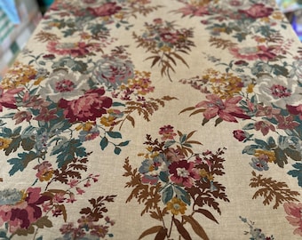 Panneaux de rideaux floraux en lin des années 30 : rideaux cottagecore shabby chic