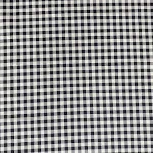 Vintage 1980s P. Kaufmann Gingham Fabric: Black and White Checkered Upholstery