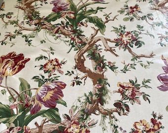 Tela vintage Tulip Chintz de P. Kaufmann: Grandmillennial Decor