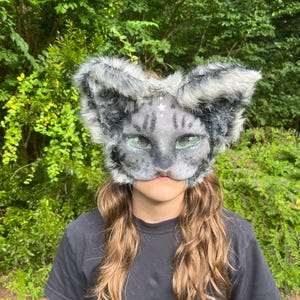 Therian-masker Tabby Cat-masker Grijze kat