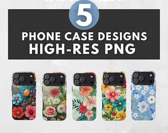 Vibrant Spring Floral Phone Case Sublimation Designs