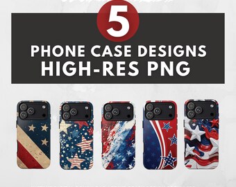 USA Patriotic Phone Case Sublimation Designs