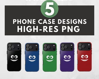 Funny Cartoon Smile Phone Case Sublimation Designs