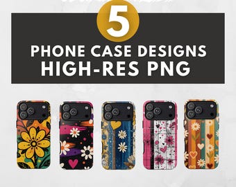 Retro Floral Phone Case Sublimation Designs