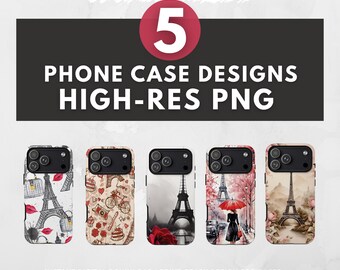 5 Paris Romance Phone Case Sublimation Designs