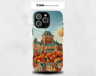 Quebec Chateau Frontenac Autumn Illustration Phone Case