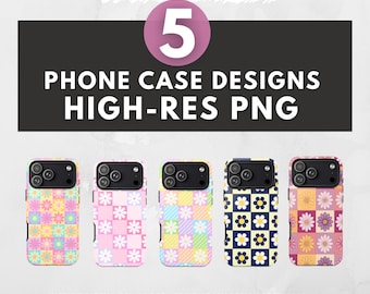 Floral Phone Case PNG - Sublimation Design Bundle (Digital Download)