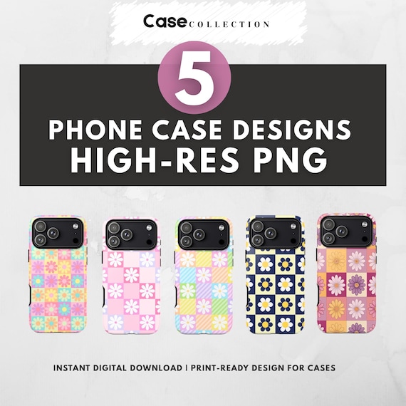 Floral Phone Case PNG - Sublimation Design Bundle (Digital Download)