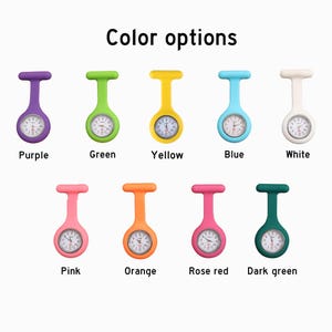 Reloj de enfermera de silicona personalizado con nombre grabado imagen 3