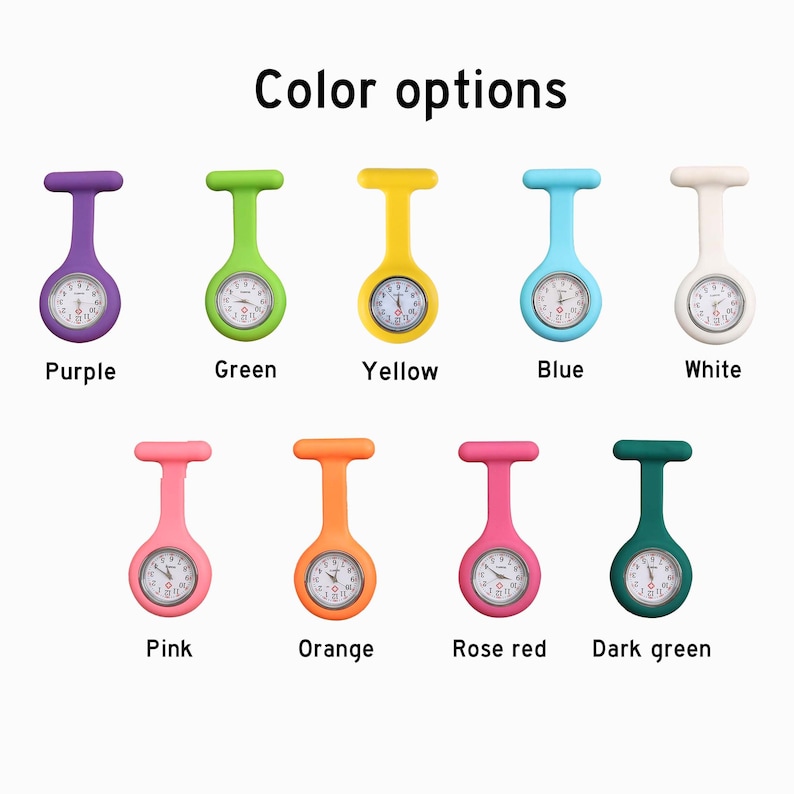 Reloj de enfermera de silicona personalizado con nombre grabado imagen 3