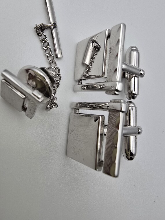 Vintage Anson  solid  Sterling silver cufflinks a… - image 3