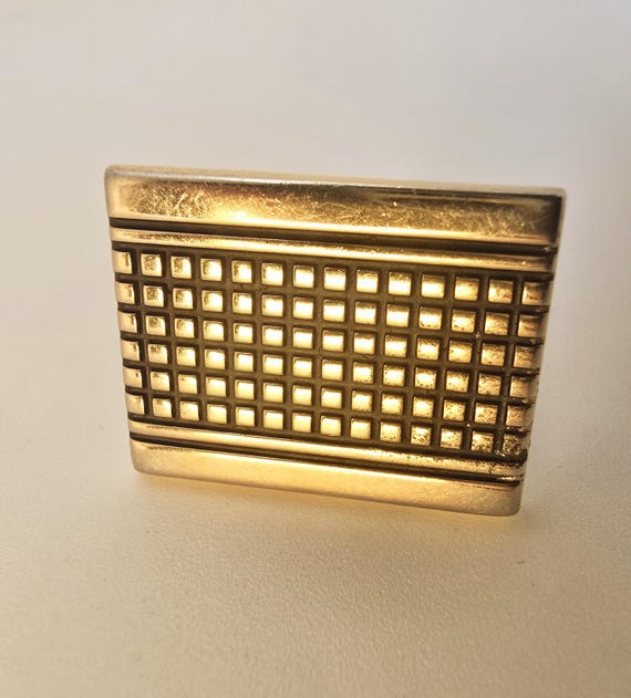Swank Gold Tone  geometric rectangular  cufflinks. - image 6