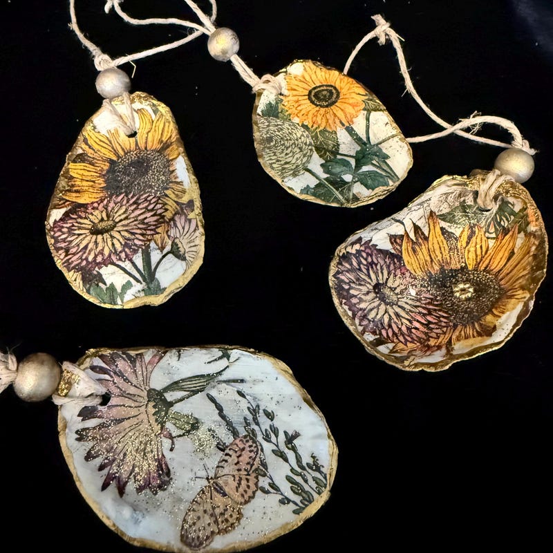 Oyster Shell Ornaments - Etsy