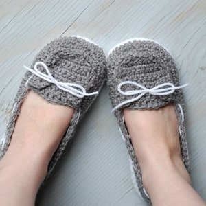 CROCHET PATTERN: Boat Shoes Slippers PDF Download Pattern image 1