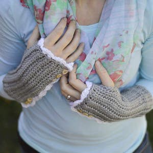 Vintage Inspired Arm Warmers CROCHET Pattern DIGITAL DOWNLOAD