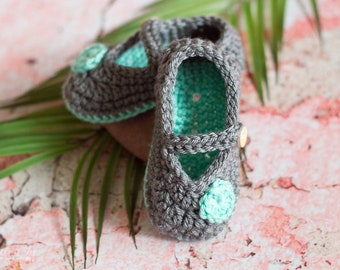 CROCHET PATTERN: Baby/Toddler Mary Janes Crochet Pattern - pdf Digital DOWNLOAD Pattern