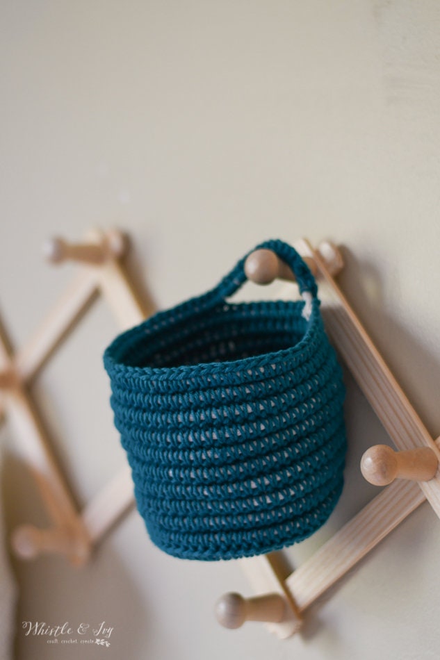 Hanging Crochet Rope Basket - CROCHET PATTERN