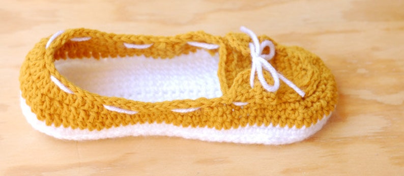 CROCHET PATTERN: Boat Shoes Slippers PDF Download Pattern image 4