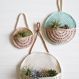 CROCHET PATTERN: Crochet Basket Wall Planter crochet wall hanging crochet planter DIGITAL Download image 6