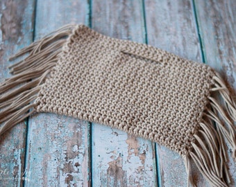Fringe Clutch Crochet PATTERN PDF DOWNLOAD