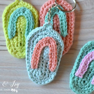 Flip-Flop Keychain Crochet PATTERN PDF DOWNLOAD image 3