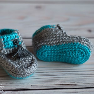 CROCHET PATTERN: Oka Baby Bootie Moccasins  (PDF Download Pattern)