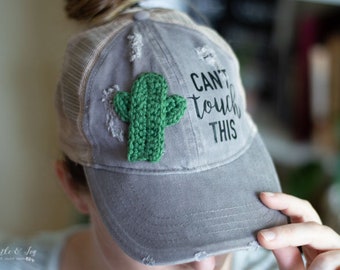 CROCHET TUTORIAL: Cactus Appliqué Hat Tutorial How-To (PDF Download eBook)