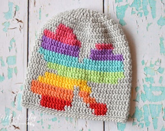 Rainbow Shamrock Slouchy Crochet PATTERN PDF DOWNLAOD