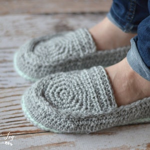 CROCHET PATTERN: Women&#39;s Loafer Slippers (PDF Pattern Download)