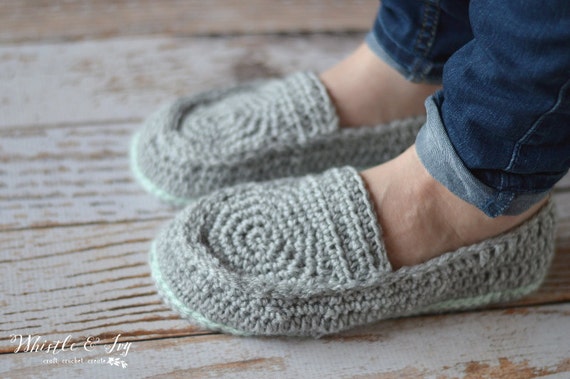 Crochet loafer slipper pattern sale