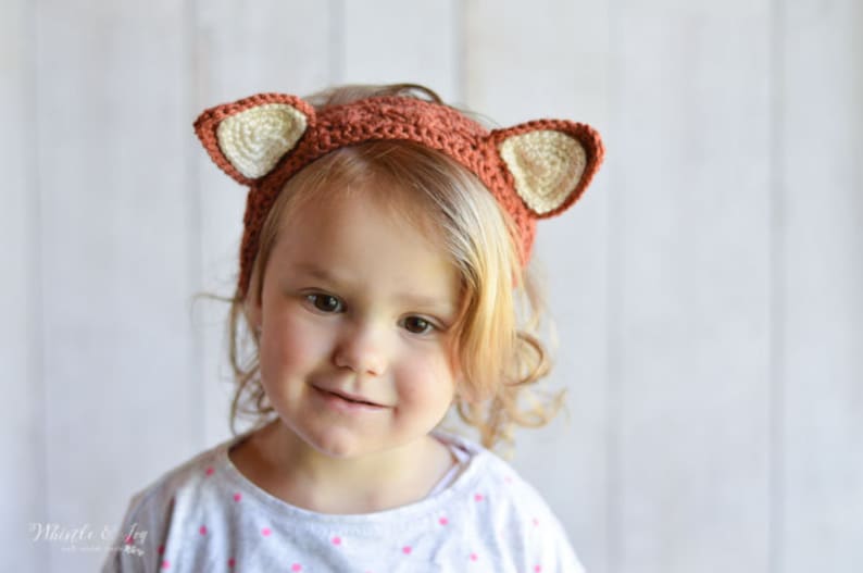 CROCHET PATTERN: Woodland Animal Ears Crochet Headbands Pdf DOWNLOAD image 1