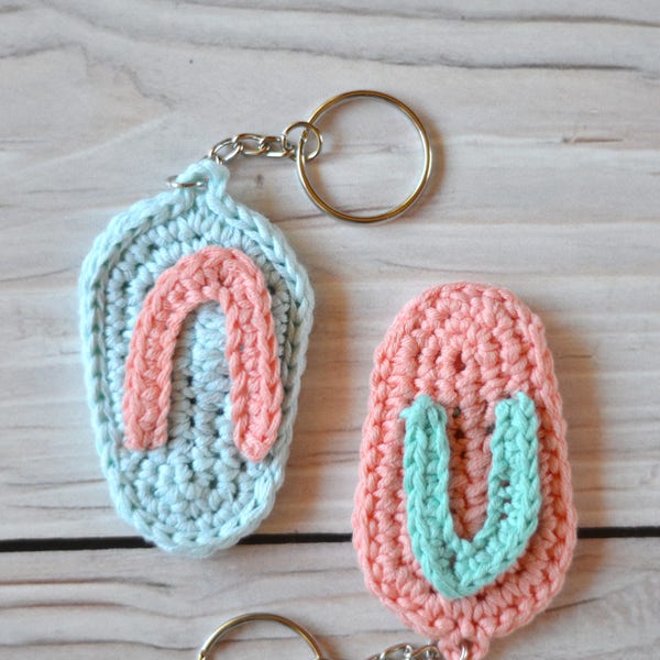 Flip-Flop Keychain Crochet PATTERN PDF DOWNLOAD