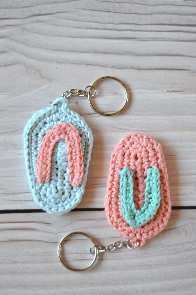 Flip-Flop Keychain Crochet PATTERN PDF DOWNLOAD image 1